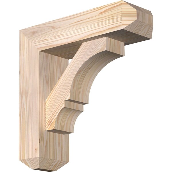Ekena Millwork Balboa Craftsman Smooth Bracket w/ Offset Brace, Douglas Fir, 5 1/2"W x 18"D x 18"H BKT0604X18X18BOA04SDF - main